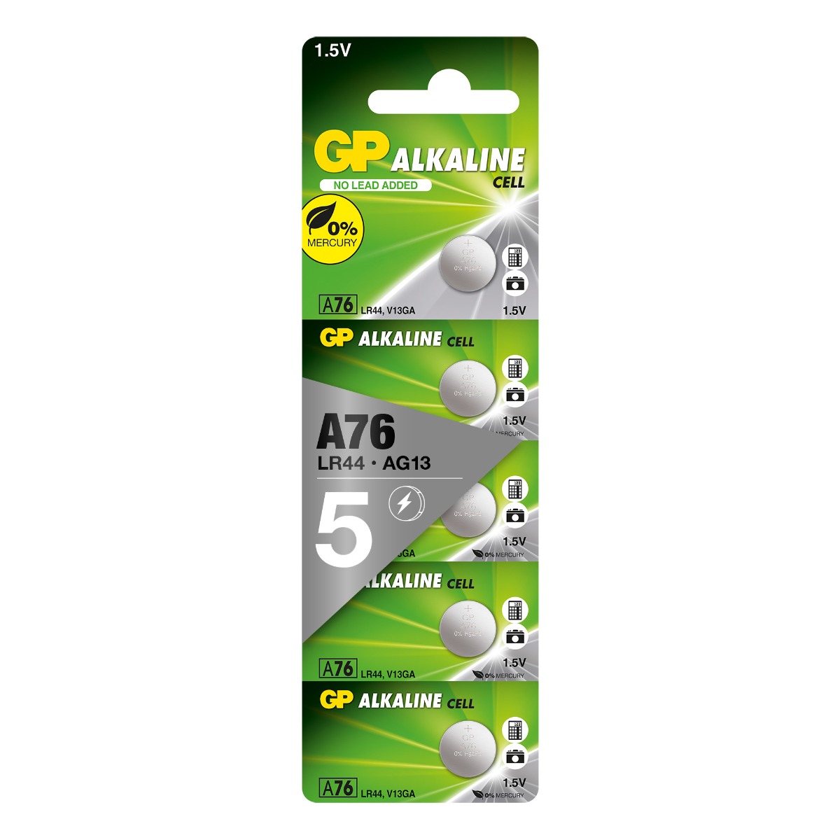 Alkaline 76A - 5 knoopcellen